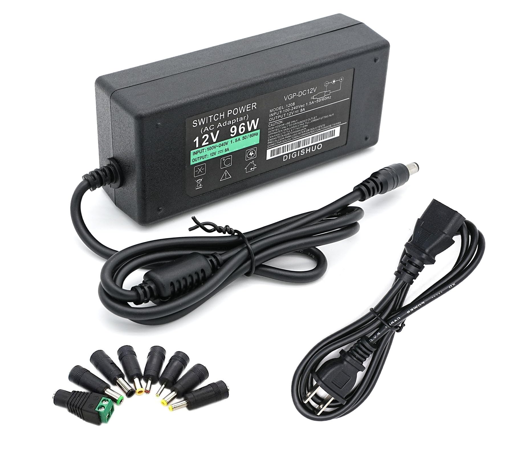 Amazon.com : DIGISHUO DC 12V 8A 96W Power Supply Adapter